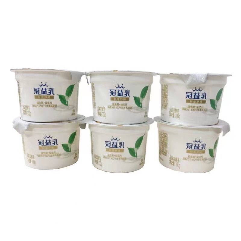 蒙牛冠益乳100g*12/24杯生牛乳原味益生菌益生元生牛乳酸奶整箱