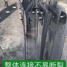 空调门帘隔断帘商用可滑动折叠防冷气挡风透明塑料推拉软门帘