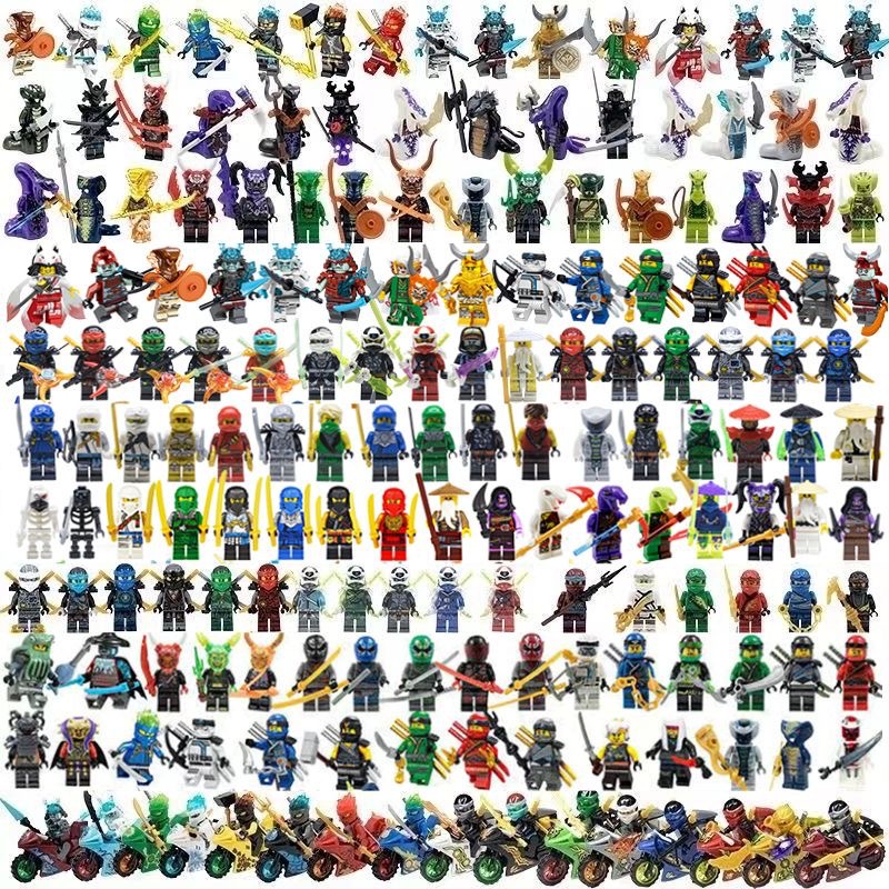 Compatible with Lego Doll Toy Small Particles Building Blocks Doll Bulk Blind Bag Ninja Military Assembled Building Block Toys Wholesale