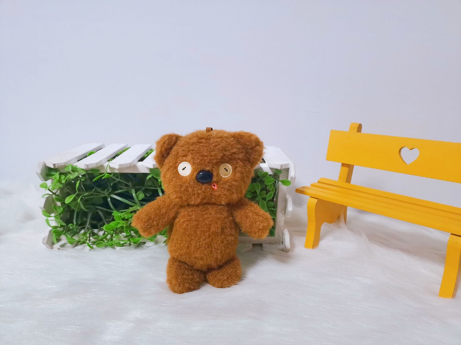 可爱卡通毛绒暖暖熊玩偶娃娃机公仔书包包包配饰挂件钥匙扣玩具