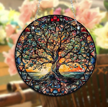 神秘生命之树复活节亚克力挂件圆盘装饰门牌客厅窗户装饰挂饰