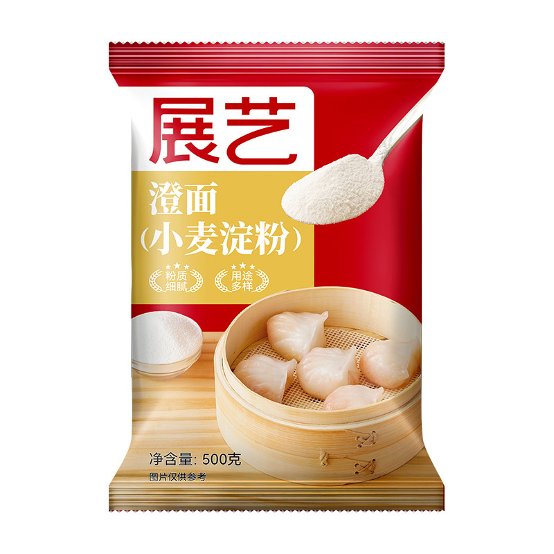 展艺澄面500g（小麦淀粉)家用肠粉水晶虾饺粉月饼粉凉皮