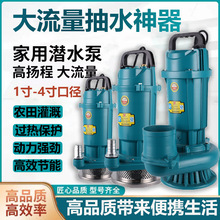 上海潜水泵220V家用人民农用灌溉3寸4寸380V大流量高扬程抽水水泵