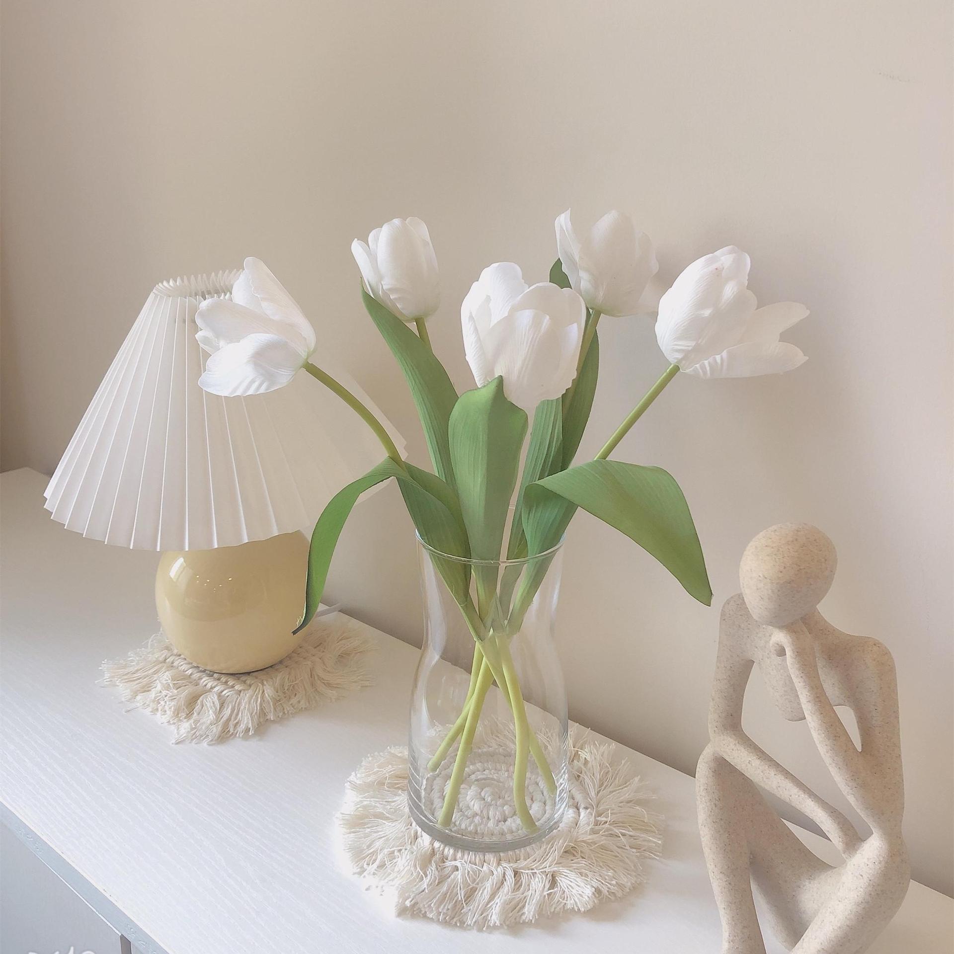 韩式手感郁金香仿真花花束 ins家居软装假花装饰摆花摆件拍照道具