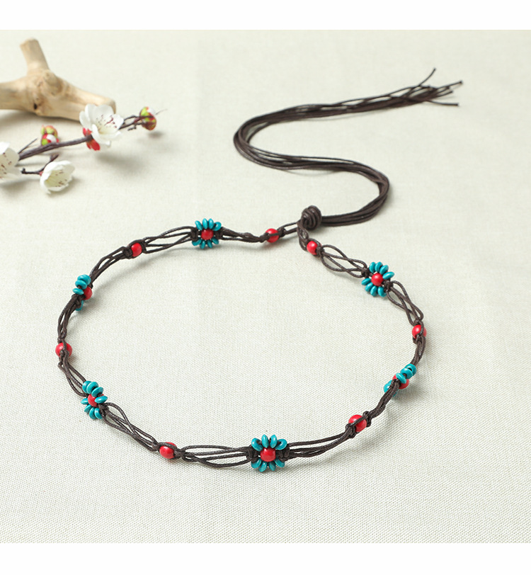 创意时尚连衣裙子腰链编织细腰链民族风串珠腰绳腰链编织 现货