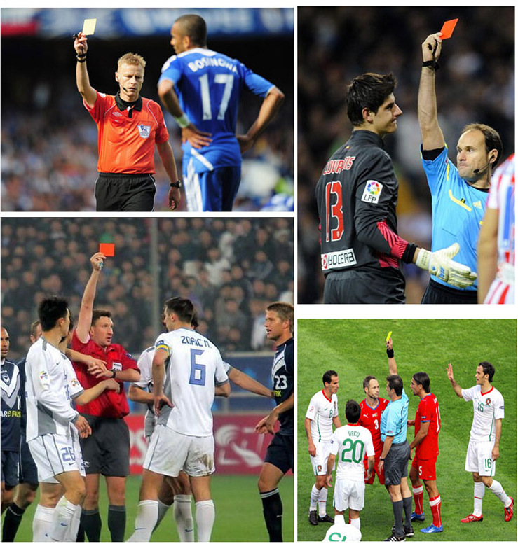 现货剑邦足球裁判红黄牌 pvc红牌黄牌 折叠 带笔 带纸 带皮套