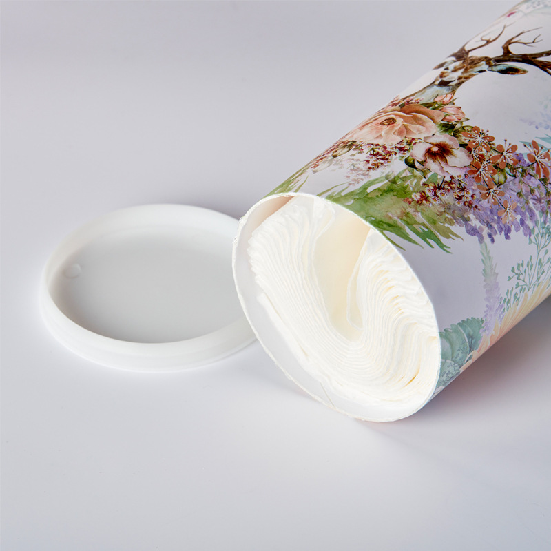 Car Tissue Commercial Wholesale Cylindrical Advertising Tissue Rolled Towels Printable Logo Factory Direct Sales