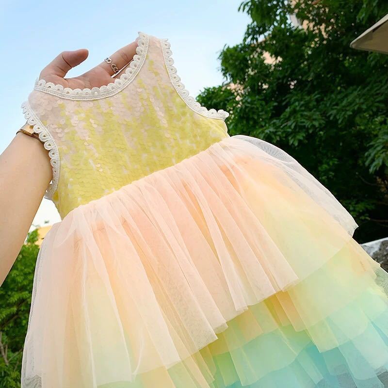 韩版中大童蛋糕裙图片