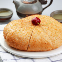 南翔豆沙金麻饼300g上海特产早餐小吃点心速冻芝麻红豆沙馅饼包邮