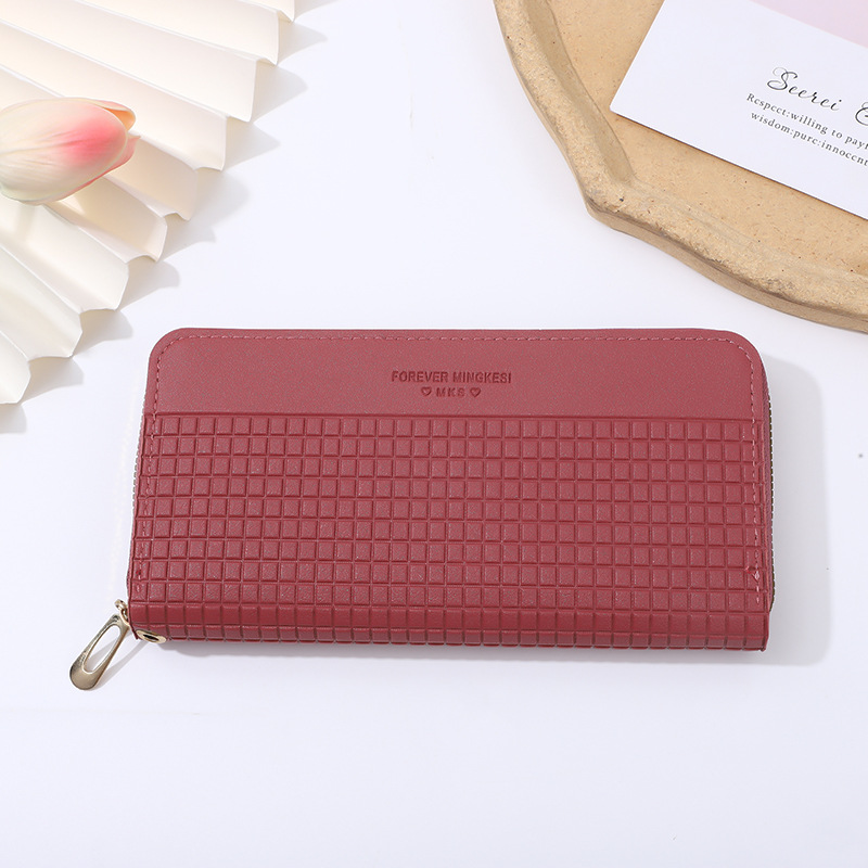 New Women's Long Wallet Double Zipper Student Wallet Large-Capacity Handbag Soft Coin Purse