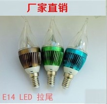 LED蜡烛灯泡 LED节能灯尖泡拉尾5W 3w水晶吊灯光源小螺口LED Lamp