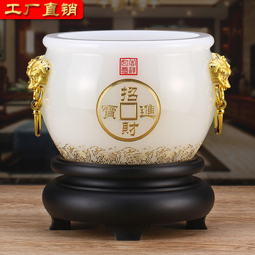 工厂直销琉璃聚宝盆办公招财摆件银行保险金融送礼活动高档礼品
