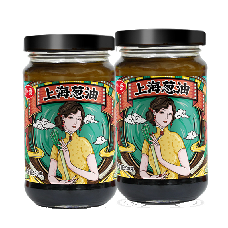 仲景上海葱油酱230g瓶装葱油拌面饼拌饭拌菜炸酱面下饭蒸鱼