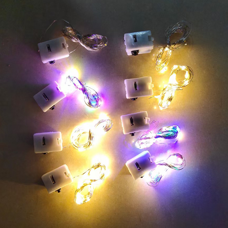 Led Copper Wire Lighting Chain Button Battery Box Light Flower Cake Gift Box Copper Wire Light Small Colored Lights XINGX String Wholesale