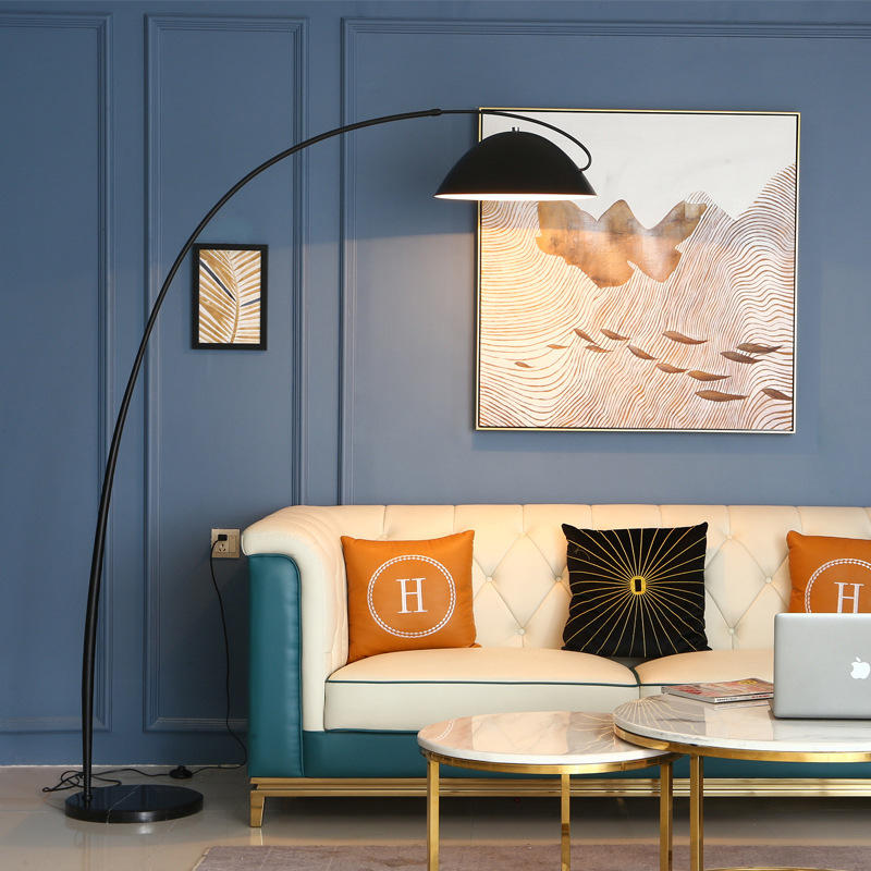 北欧创意钓鱼灯落地灯客厅沙发旁边墙角轻奢艺术设计感大立式台灯