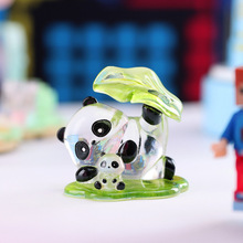 创意新款盲盒七仔熊猫大萌粒卡通潮玩树脂玩具礼品摆件送儿童礼物