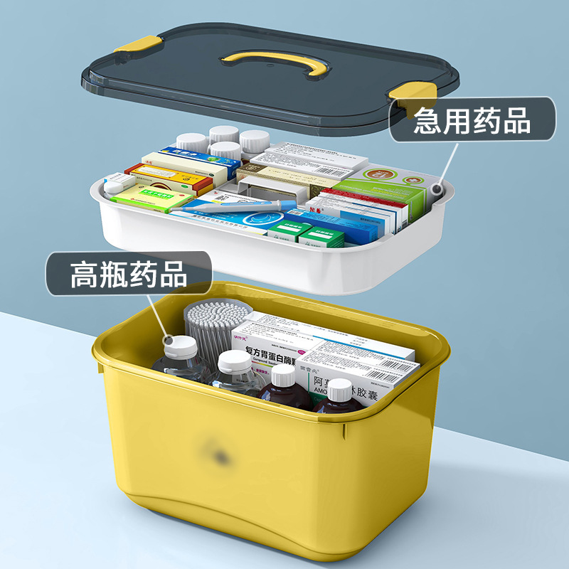 医药箱家庭装大容量急救包家用便携药品药箱收纳盒多层急救医疗箱