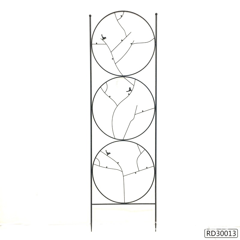 跨境外贸户外花园铁艺落地花架小围栏爬藤架室外栅栏草坪园地装饰