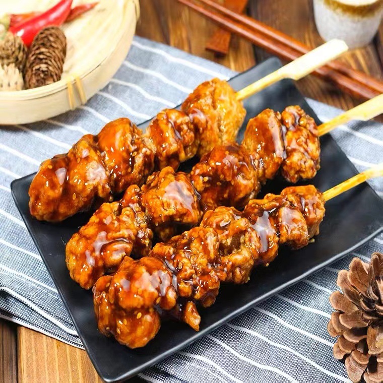 鲁丰名古屋唐扬串500g 日式酱油鸡肉块无骨炸鸡微波即食 罗森同款