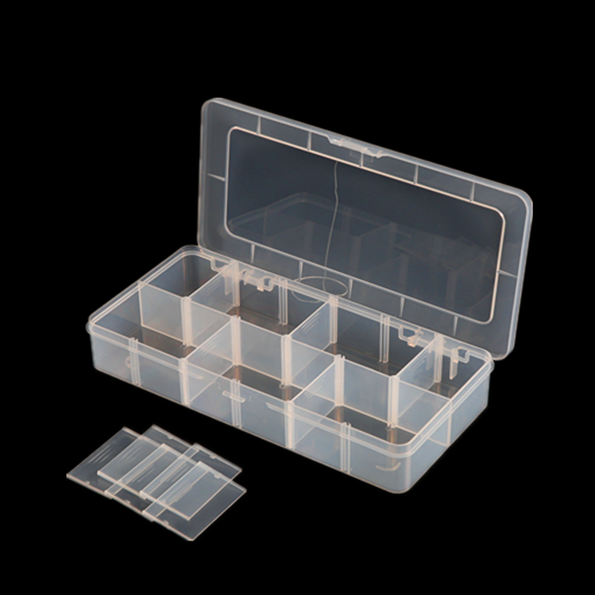 12格高透pp收纳整理积木配件长方形零件收纳盒百年好盒ekb205