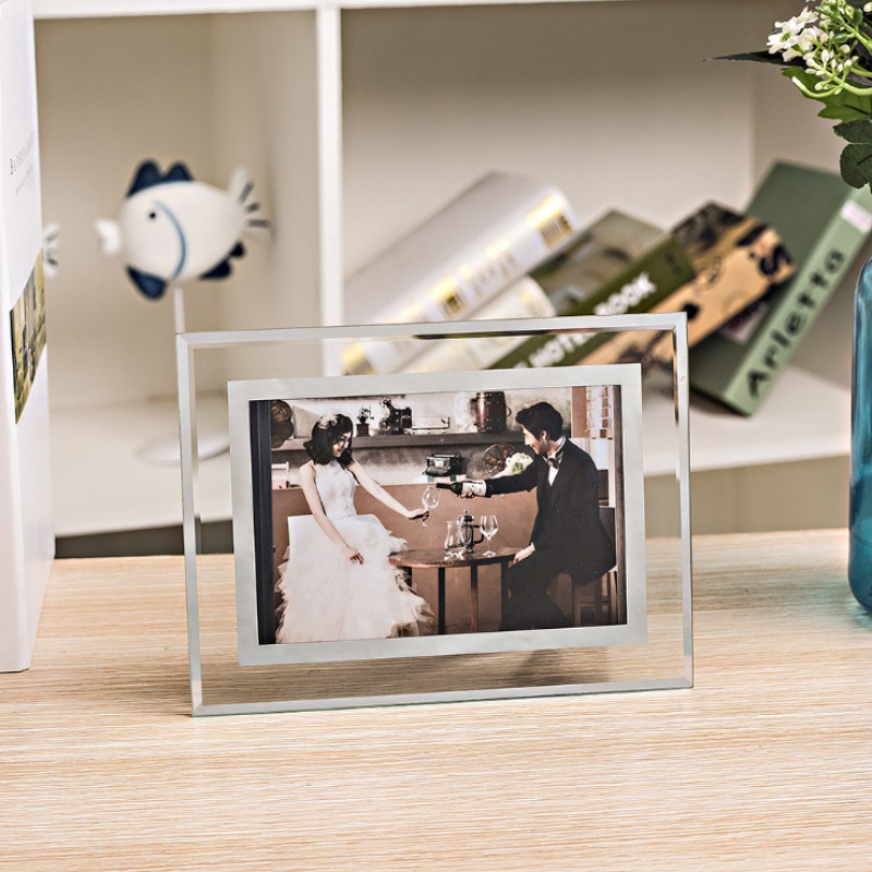 水晶相框水晶玻璃摆台5寸6寸7寸8寸10寸a4证件免费洗照片