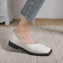 如熙女鞋38码乐福鞋一字带奶奶鞋女春款平底网红单鞋复古玛丽珍