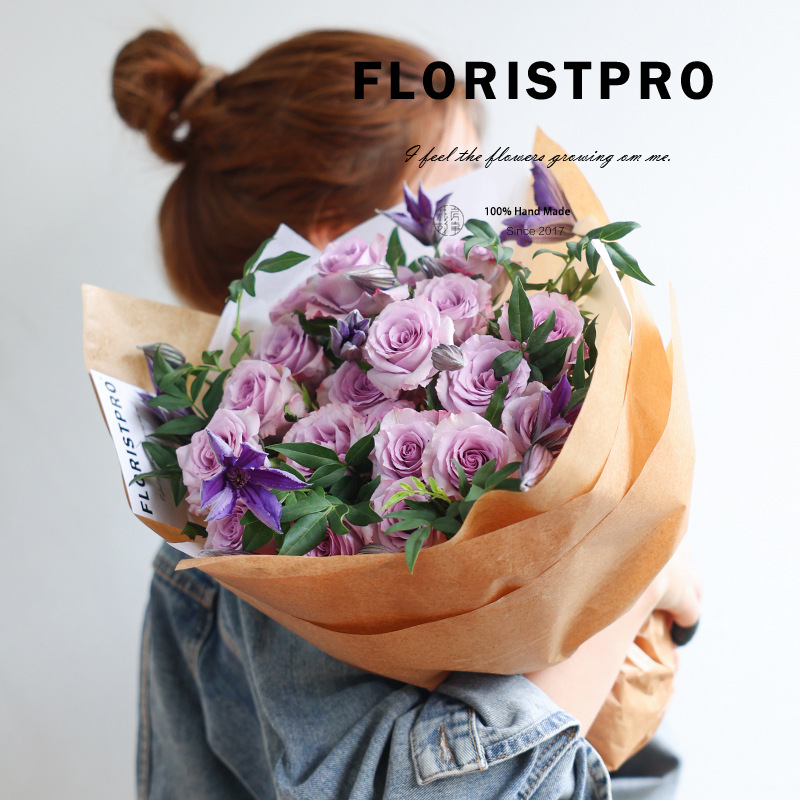 海洋之歌鲜花花束紫玫瑰生日纪念日女友闺蜜北京上海杭州同城速递