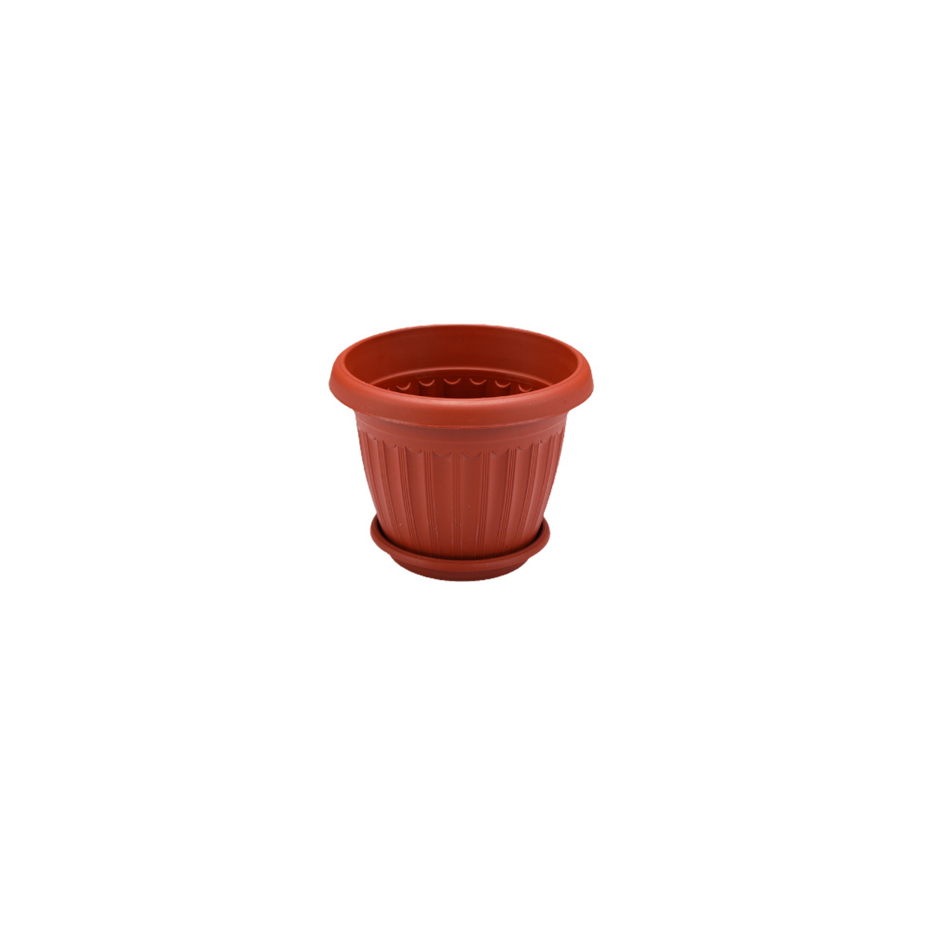 Factory Wholesale Seedling Two-Tone Pot Thick Resin Plastic Seedling Pot Brick Red Succulent Two-Color Gallon Basin
