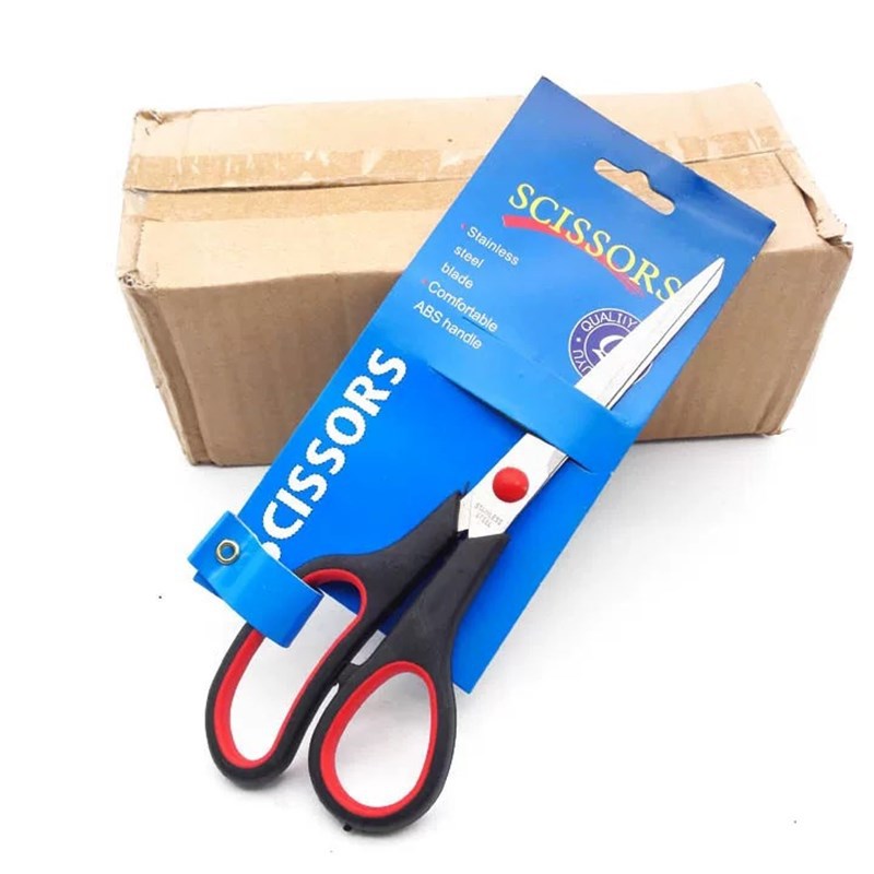 Wholesale Black and Red Rubber Scissors 8.5-Inch 7.5-Inch 6.5-Inch 5.5-Inch Office Scissors Student Scissors Wholesale
