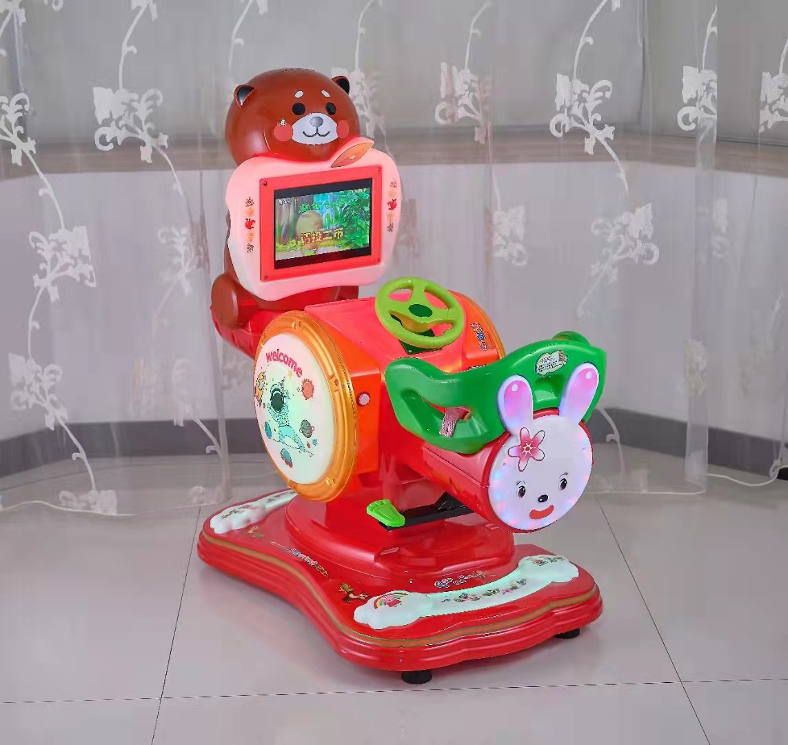 新款跷跷板 翘翘板 单人mp5动画视频 双人儿童电动投币摇摆机投放