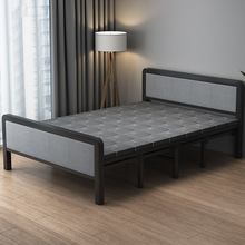 折叠床双人家用1.5米简易床出租屋午休床1.2单人午睡硬板床加固