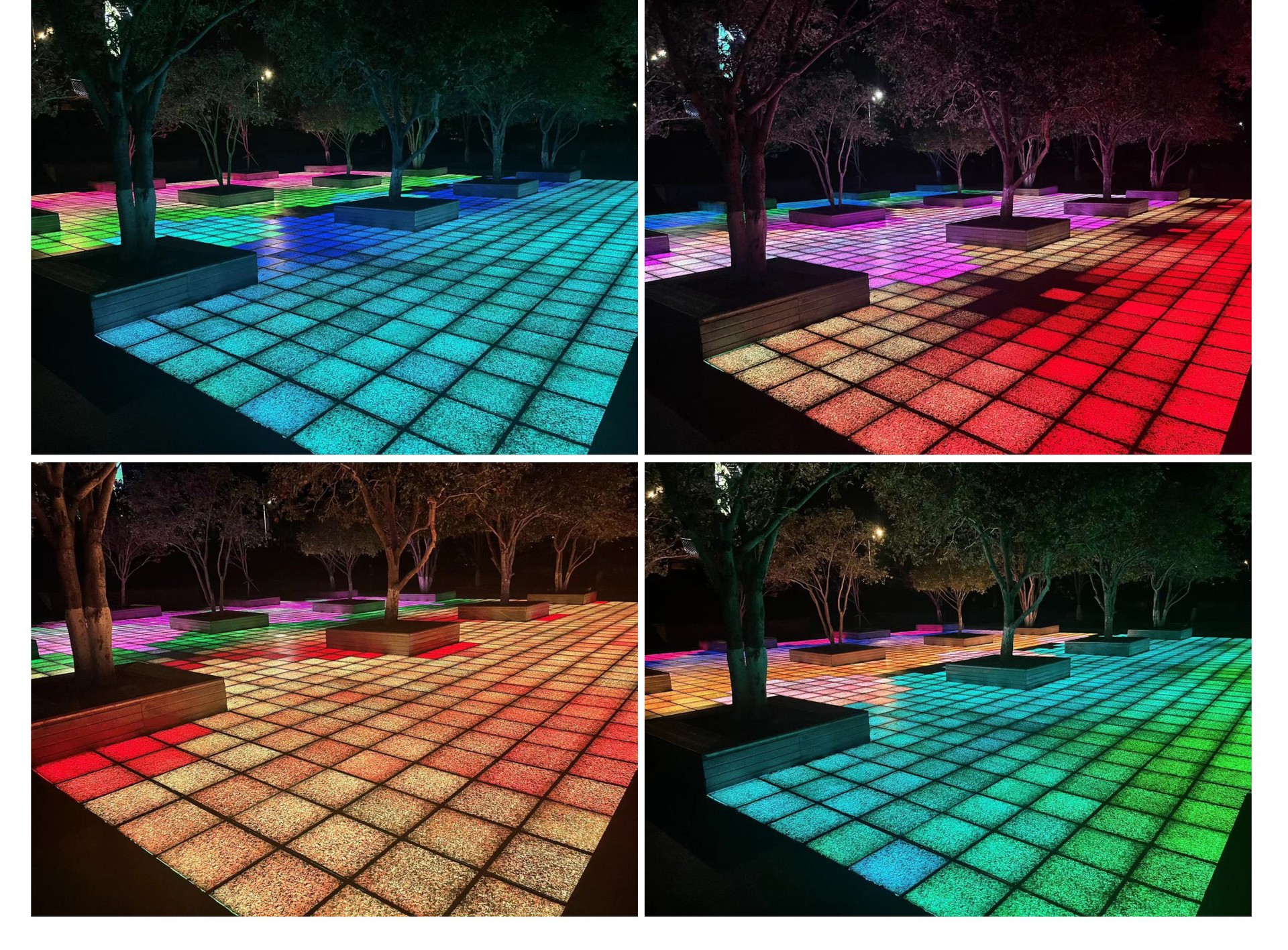 高品质led仿石纹地砖灯重力感应地板灯抖音同款人体感应发光防水