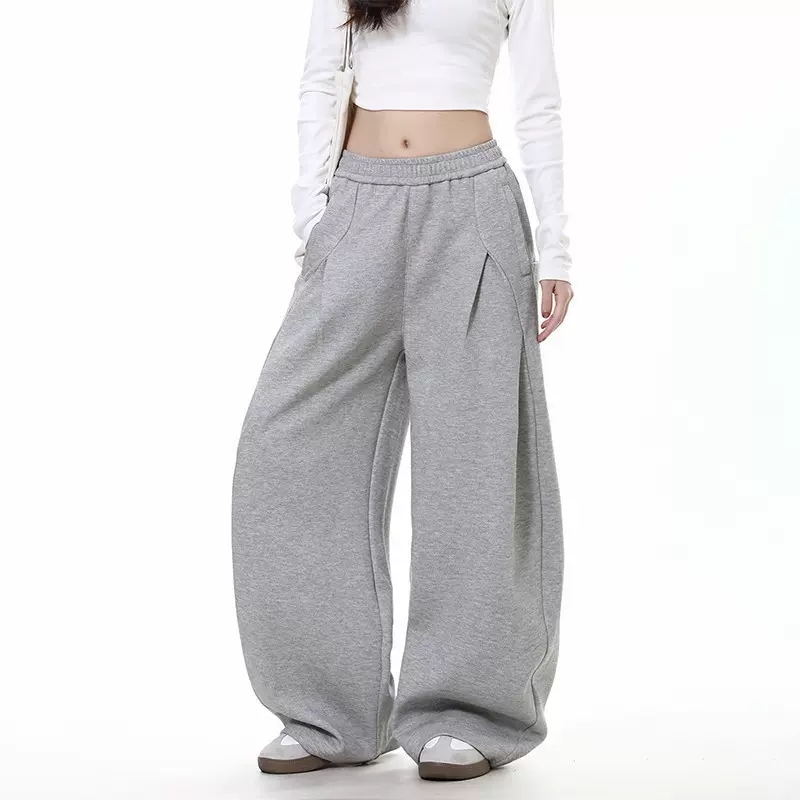 美式复古解构设计阔腿弯刀卫裤男女春秋宽松爵士舞休闲运动裤子潮