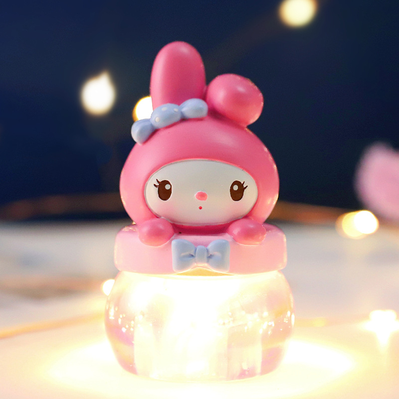 Wishing Lamp Luminous Hand Office Small Ornaments Cute Pet Garden for Friends and Classmates Girls' Gifts Small Night Lamp Room Doll