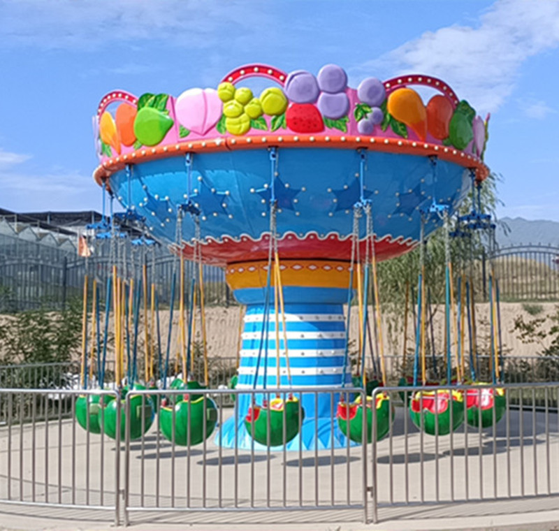 游乐园亲子互动西瓜飞椅游乐设备户外网红游乐项目水果飞椅现货