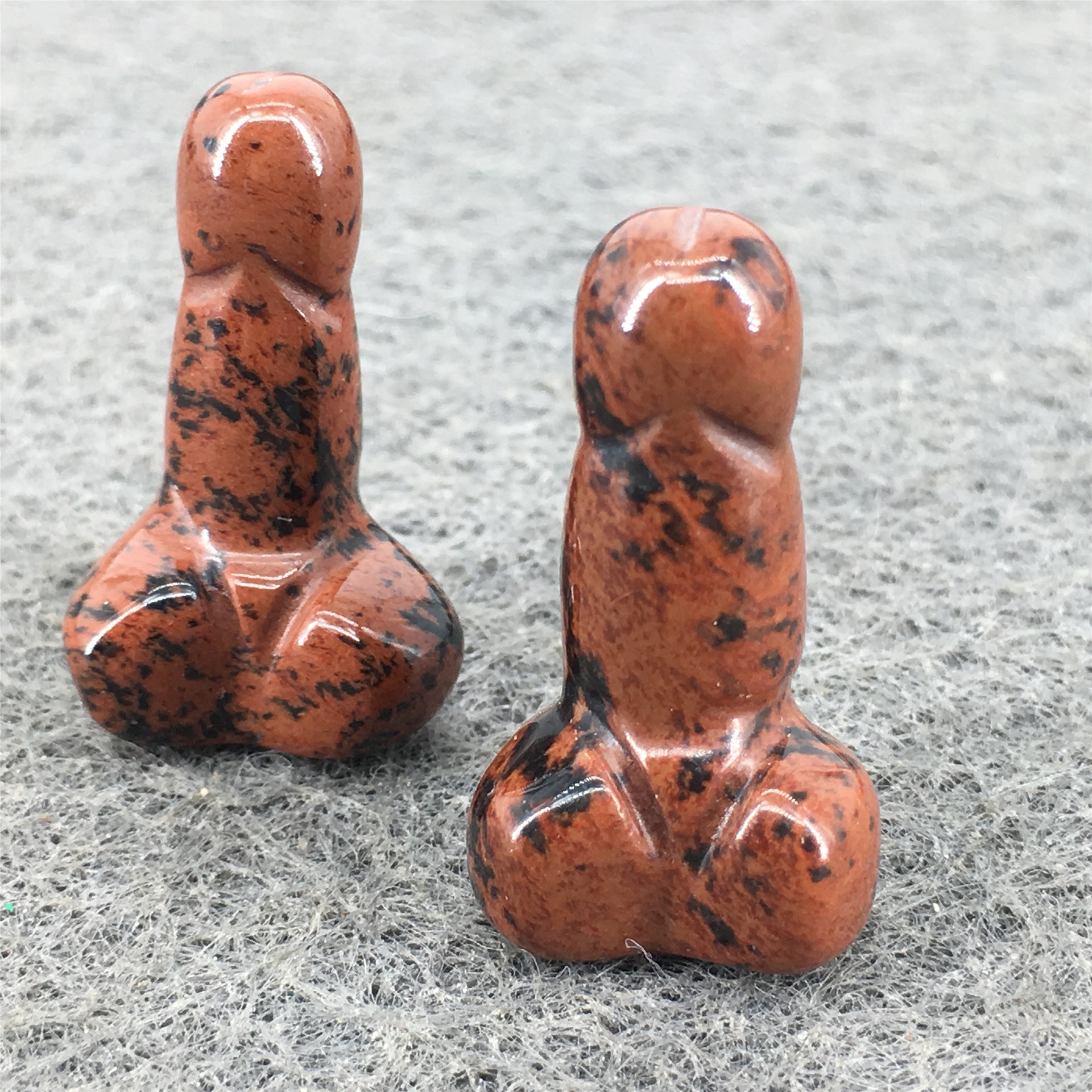 批发天然水晶雕刻男士阳具小挂件 红曜石丁丁 阴茎钥匙扣小礼物