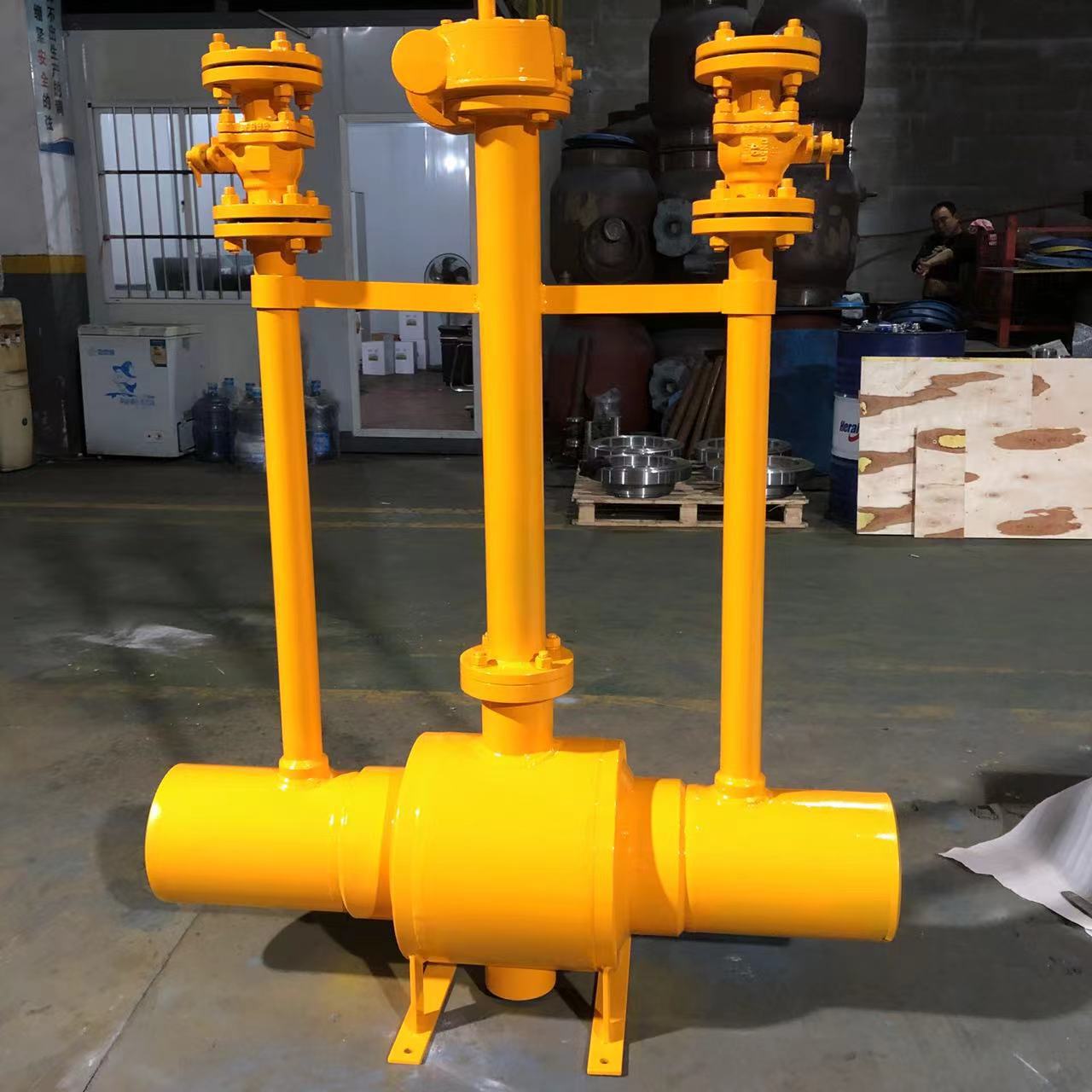 浙泰阀门供应钢制焊接球阀 加长杆全通径固定球双放散pe阀门q367f