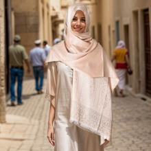 沙特阿拉伯包头巾土耳其女士包头巾纯色时尚简约大方巾大披肩方巾