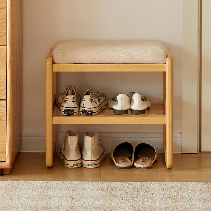 实木换鞋凳简约鞋架家用门口进门凳可坐式穿鞋凳入户凳子鞋柜一体