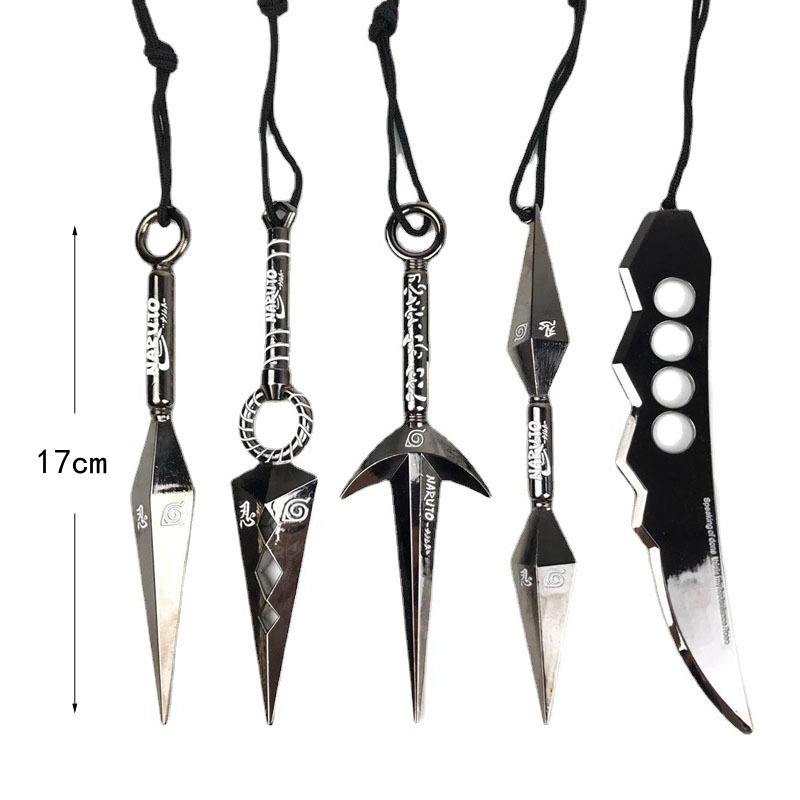 火影忍者周边合金漩涡鸣人龙刃苦无四代目阿斯玛双头苦无兵器外贸