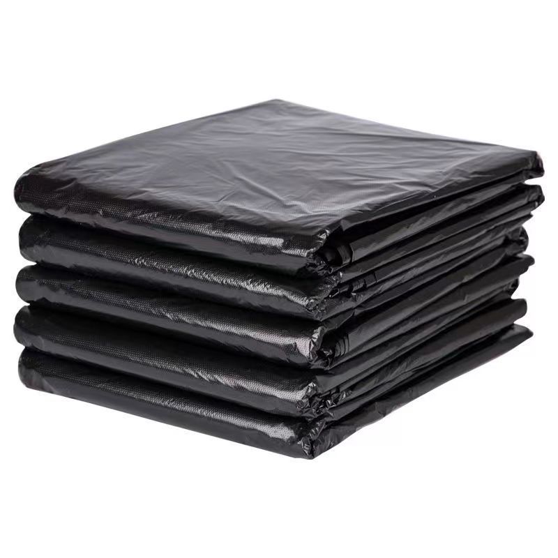 Garbage Bag Large Black Hotel Factory Property Mall Sanitation Garden School Disposable Plain Top Type Plastic Bag