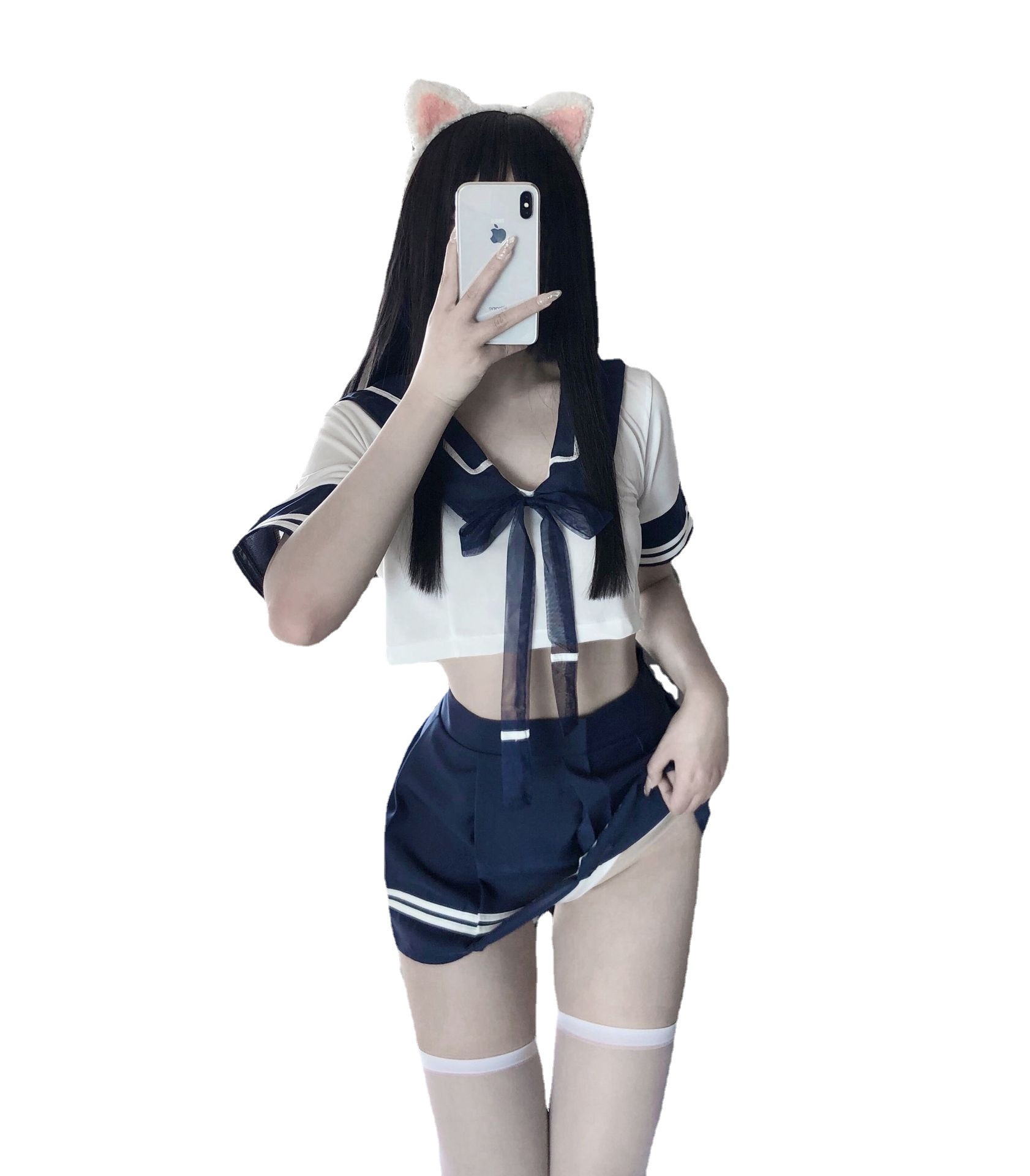 Sexy Gauze Student Sexy Lingerie Sexy Suit Pure Student Uniform Stage Costume Adult Supplies