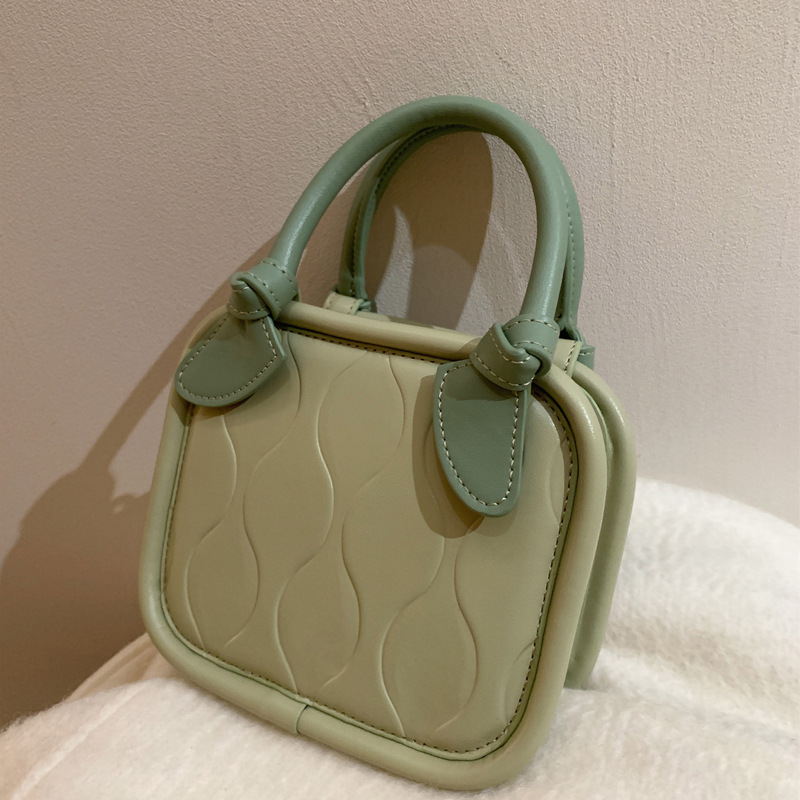 南家chlo2nd 抹茶绿饼干包手提包包女2022新款小众设计单肩斜挎包