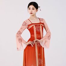 古典舞舞蹈服女汉唐齐胸飘带身韵飘逸长款纱衣中国舞演出服装跨境