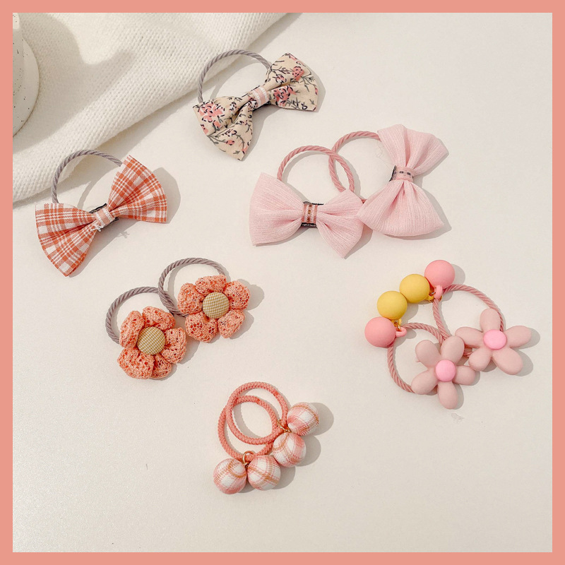 Children's Baby Rubber Band Female Hair-Binding Hair Friendly String Internet Celebrity 2022 New Small Cute Hair Band Korean