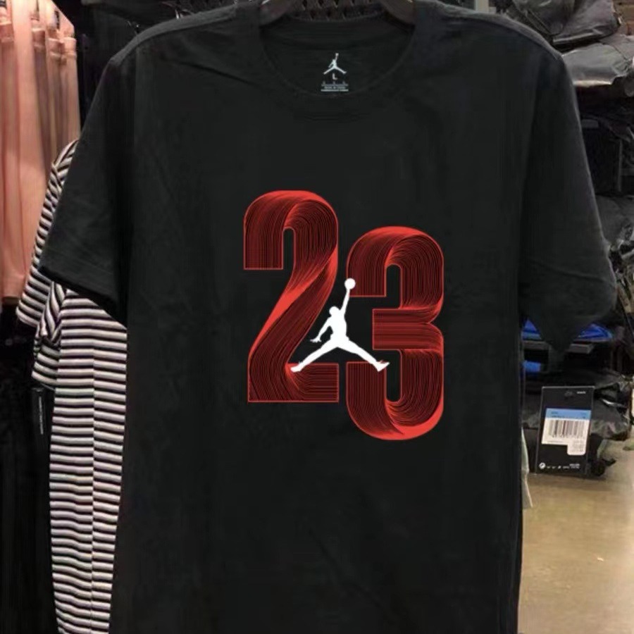24ss夏季新款乔丹aj短袖 经典飞人小标印花23字母休闲男女情侣t恤