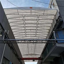 电动推拉棚屋顶悬空伸缩棚大型户外雨蓬 活动遮阳棚 悬空过道雨篷