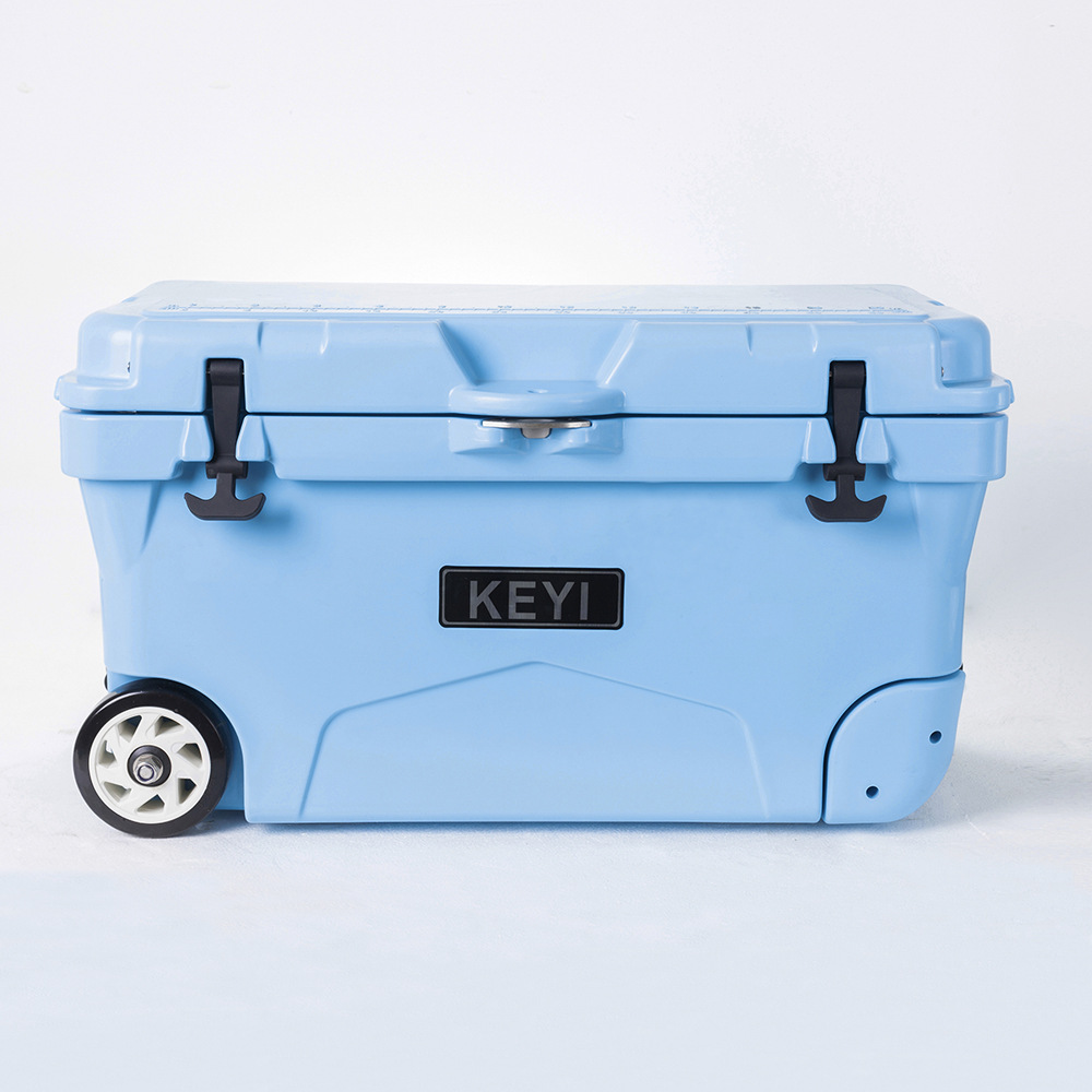 50qt保温箱钓鱼箱带气阀带轮子车载冷藏箱外卖野餐保鲜保冷用箱