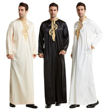 ebay热卖男士服饰长衫 中东阿拉伯长袍 回族服装刺绣长袍TH819