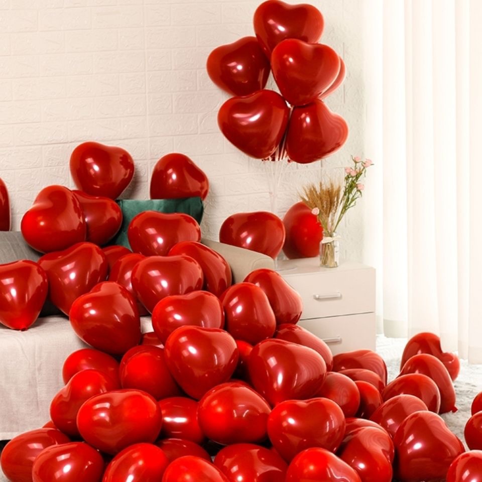 Wedding Room Layout 10-Inch Double-Layer Thickened Pomegranate Red Wedding Decoration Wedding Supplies Wedding Balloons Factory Wholesale